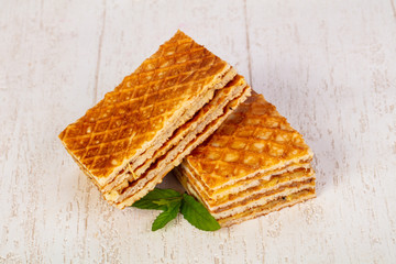 Sweet Waffle with jam