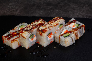 Japanese roll with eel