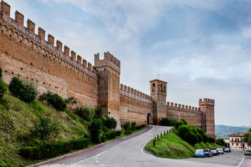 Obraz premium The Gradara Castle, a medieval fortress located in the town of Gradara, Marche, in Italy
