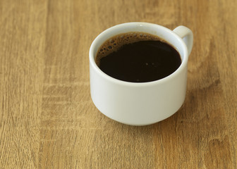Black coffee in a coffee cup