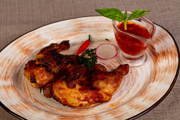 Young roasted chicken