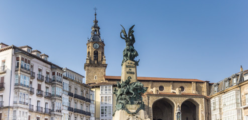Panorama of the Virgen square in Vitoria-Gasteiz, Spain