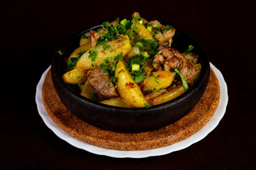 Roasted pork with potato