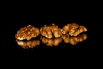 walnut isolated on black background