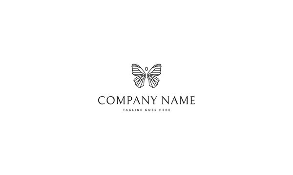 Black Butterfly vector logo image