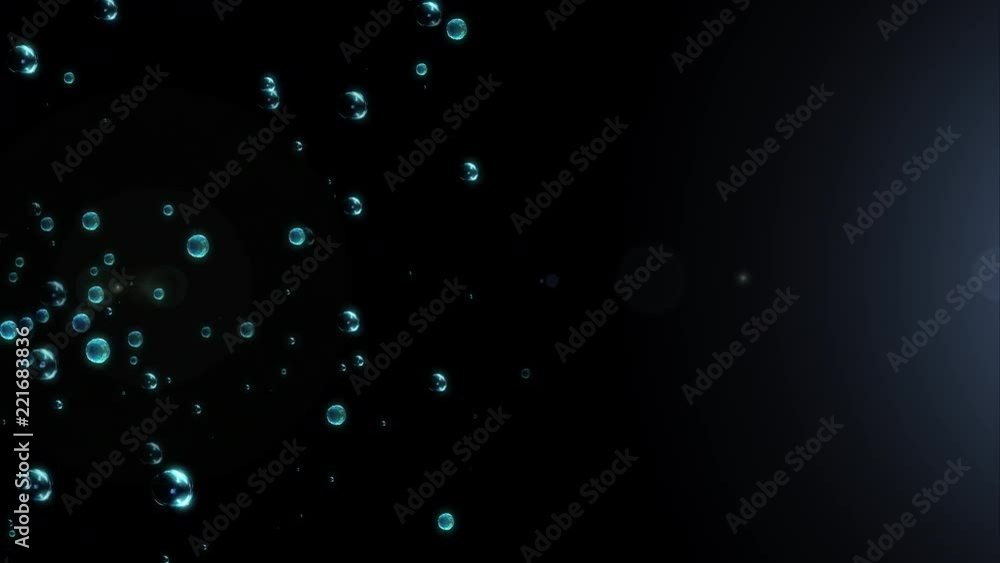 Poster Air Bubble Floating Particle Graphic Animation Background