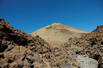 The way to the Teide volcano in spain