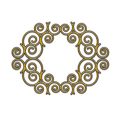isolated spiral pattern design vector drawing