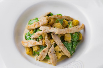 Bowl of caesar salad