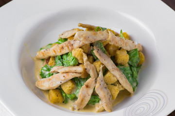 Bowl of caesar salad