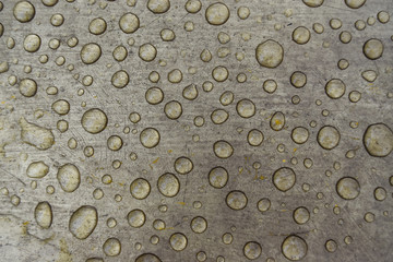 Jade rain water on the table brass.