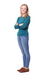 Full body caucasian woman