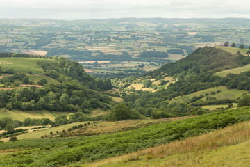 Fototapeta na wymiar countryside of Wales outside the village of Hay on Wye