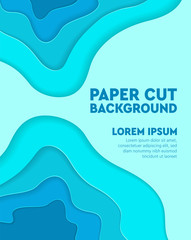 Paper cut background. Abstract realistic paper decoration for your design. Vector design layout for business presentations, flyers, posters and invitations.