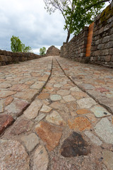 Vue d'une rue m&eacute;di&eacute;vale dans les C&eacute;vennes