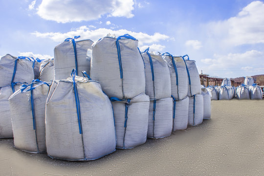 open warehouse of big bags 