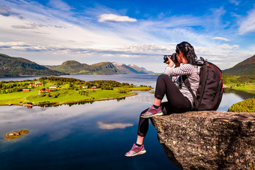 Nature photographer Norway Lofoten archipelago.