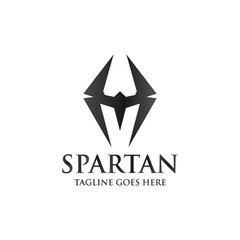 spartan logo design template. Vector illustration
