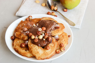 Fried pear donuts