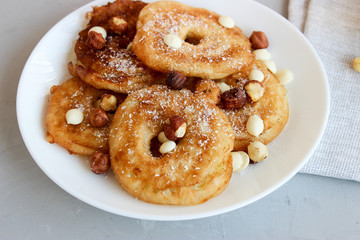 Fried pear donuts