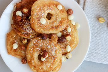 Fried pear donuts