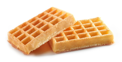 waffles on a white background
