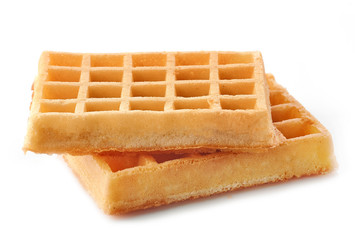 waffles on a white background