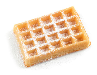 waffle with powdered sugar