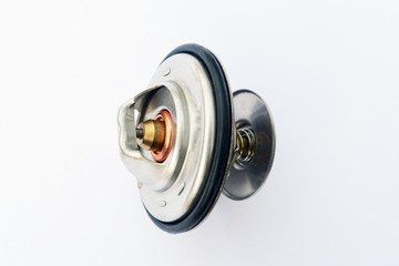 New car thermostat isolated on white background