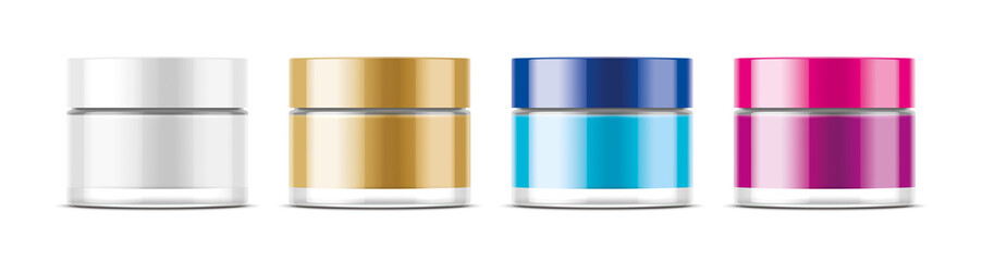 Cosmetic Jar for Cream and other. Transparent version