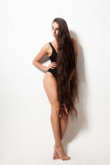 Fototapeta premium hair thick long healthy, long hair, hair care