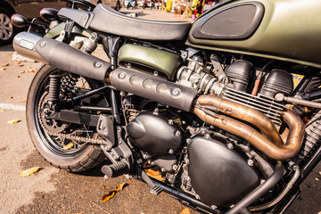 Fototapeta na wymiar Big custom motorbike