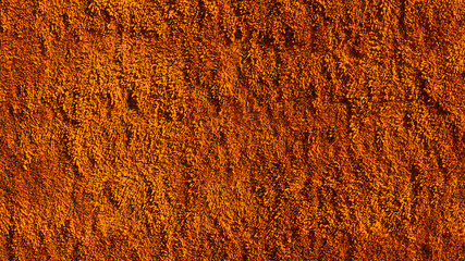 Alfombra de pelos naranja. 3D