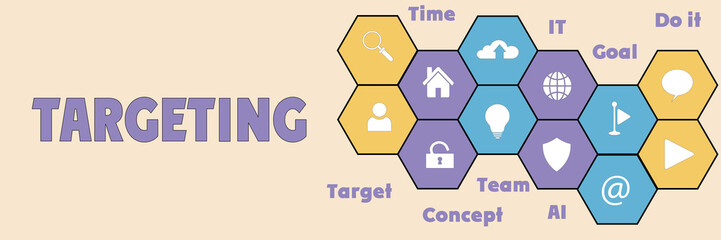 TARGETING It hexagon panoramic concept. 