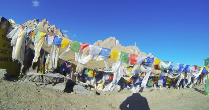 the strained prayer flags of the Lung at the Pass Fatula