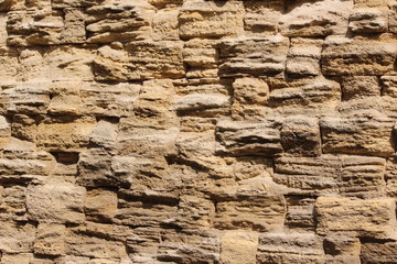 Wall of stones, background in the form of a wall, old stone wall