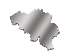 3 d map of Belgium with a metal gradient