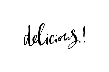 Delicious handwritten text vector