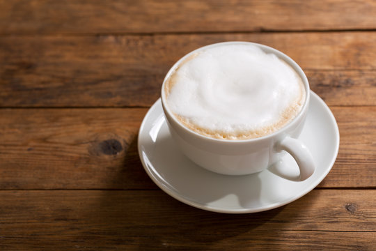 Cup of cappuccino coffee