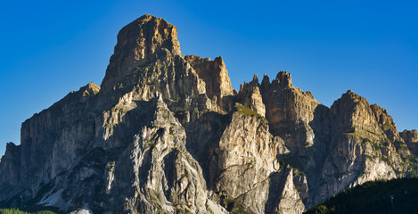 The top of mountains at sunrise