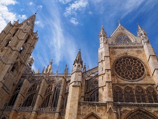 Gothic cathedral of Leon, Spain.