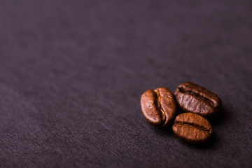 Brown roasted coffee beans