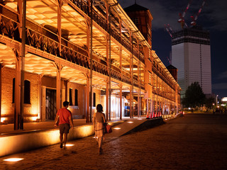 [都市景観]夜景   横浜　赤煉瓦倉庫　