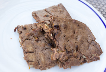 Piece of castagnaccio