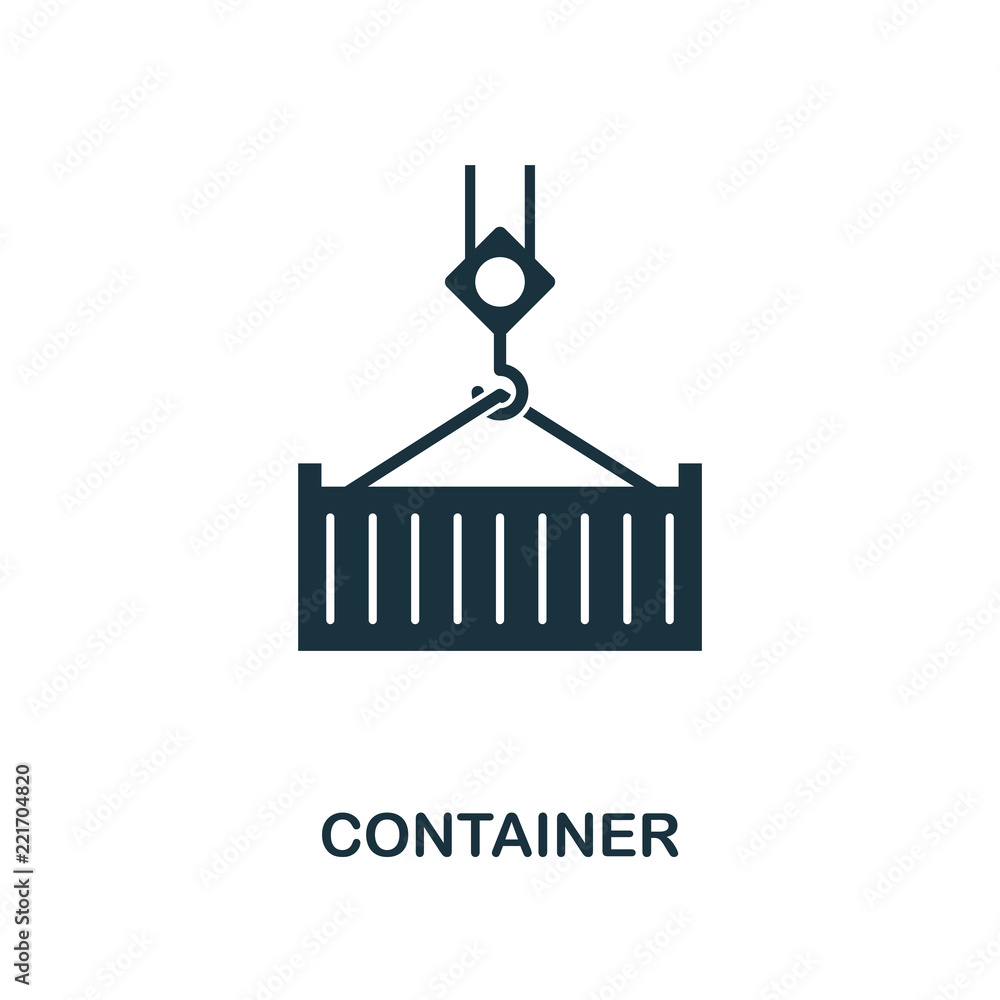 Poster container icon. monochrome style design from logistics delivery icon collection. ui. pixel perfect s