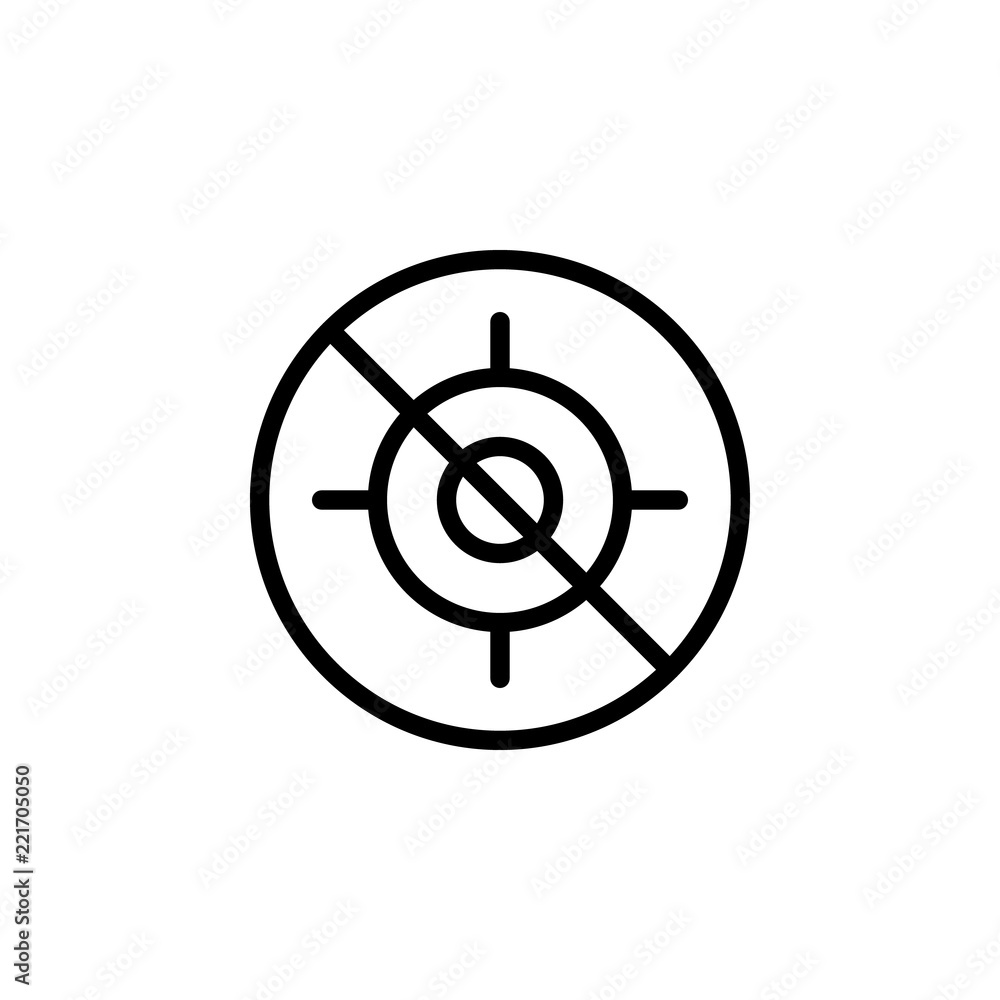 Poster ban goal icon. element of prohibition sign for mobile concept and web apps icon. thin line icon for 