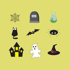 set of Halloween illustrations