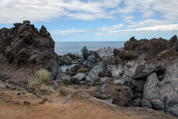 View towards the ocean from Barbero cape , Tenerife, Canary.