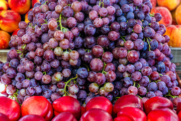 on the local farmers market organic grapes.
