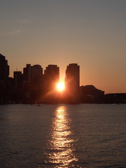 Boston Skyline at sunset